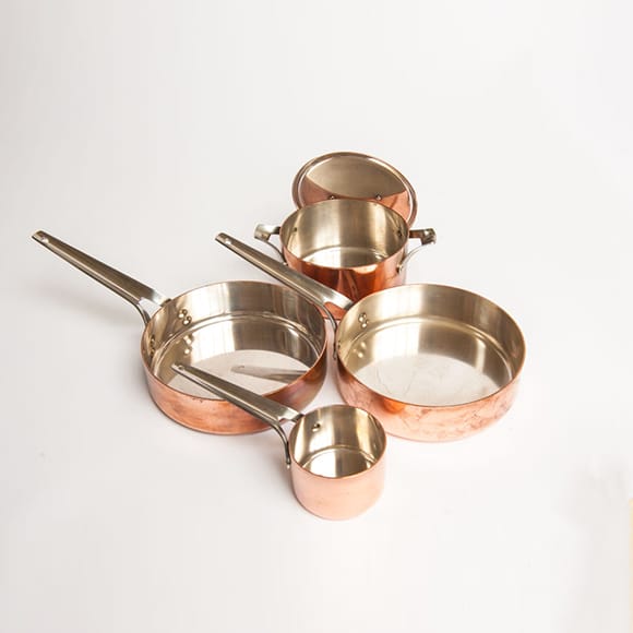 Copper pots (4) 